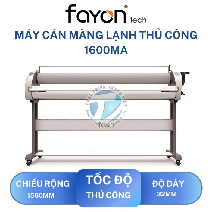 Máy cán màng lạnh thủ công Fayon 1600MA